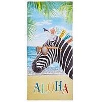 Aloha Zebra Beach Towel
