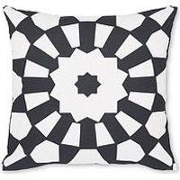 Catherine Lansfield Kaleidoscope Cotton Cushion, Black/White, 45 x 45 Cm