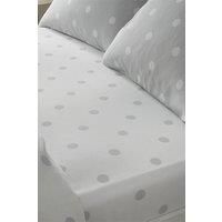 Catherine Lansfield Bedroom Brushed Spot King Fitted Sheet 30m Depth Grey