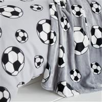 Catherine Lansfield Kids Living Football Blanket Throw - Multi