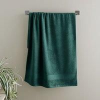 Catherine Lansfield Bathroom Anti Bacterial 500 gsm Soft & Absorbent Cotton Bath Sheet Forest Green