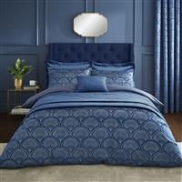 Catherine Lansfield Catherine Lansfield Art Deco Pearl Duvet Set In Navy - Db