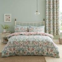 Catherine Lansfield Clarence Floral Duvet Set - Natural - Ks