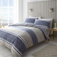 Catherine Lansfield Textured Banded Stripe Duvet Cover Set