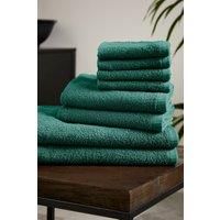 Catherine Lansfield Quick Dry Cotton 8 Piece Towel Set Forest Green