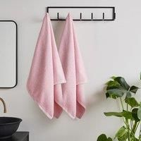Catherine Lansfield Quick Dry Cotton Bath Sheet Pair Pink