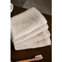 Catherine Lansfield Quick Dry Cotton 4 Pack Face Cloth Natural
