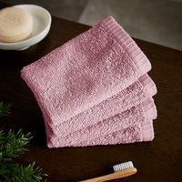 Catherine Lansfield Quick Dry Cotton Face Cloth 4 Pack Pink