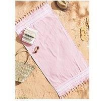 Catherine Lansfield Hammam Cotton Beach Towel Beach Towel Pink