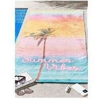Sassy B Summer Vibes Cotton Beach Towel Bright