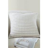 Catherine Lansfield Stab Stitch 43x43cm Cushion Cover Natural