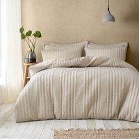 Pineapple Elephant Bedding Tamba Jersey Stripe Single Duvet Cover Set with Pillowcase Natural