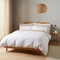 Bianca Waffle Circles Textured 100% Cotton Duvet Cover and Pillowcase Set