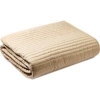 Bianca Fine Linens Bedroom Quilted Lines 220x230cm Bedspread Natural
