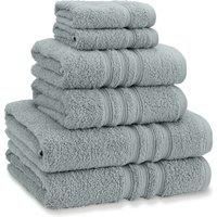 Catherine Lansfield Zero Twist 450 gsm Soft & Absorbent Cotton 8 Piece Towel Set Sage Green, 30x30 cm, 50x80 cm, 70x127 cm