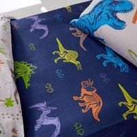 Catherine Lansfield Prehistoric Dinosaurs Junior Fitted Sheet Blue