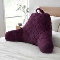 Catherine Lansfield Winter Cosy Diamond Faux Fur Bedroom Collection Cushion Plum