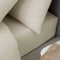 Catherine Lansfield Brushed Cotton Single Fitted Sheet Cream