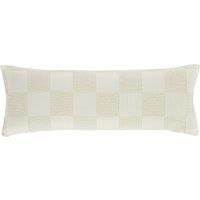 Catherine Lansfield Soft Checkerboard Boucle 30x80cm Cushion Cream
