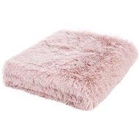 Catherine Lansfield Extra Large Cuddly Deep Pile Faux Fur Family Size 245x280cm Large Blanket Throw Blush