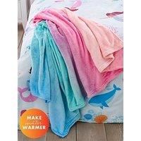 Catherine Lansfield Mermaid Cosy Fleece 130x170cm Blanket Throw Pink