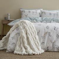 Bianca Carved Faux Fur 150x200cm Blanket Throw Cream