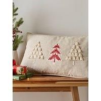 Catherine Lansfield Tufted Christmas Tree 30x50cm Cushion with inner Natural
