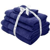 Catherine Lansfield Anti Bacterial Soft & Absorbent Cotton Bath Sheet Navy Blue