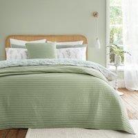 Bianca Quilted Lines 220x230cm Bedspread Sage Green