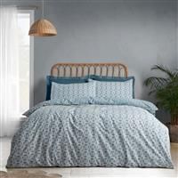 Catherine Lansfield Tufted Print Geo Reversible King Duvet Cover Set with Pillowcases Natural