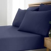 Catherine Lansfield So Soft Easy Iron Double Fitted Sheet Navy Blue