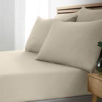 Catherine Lansfield So Soft Easy Iron King Fitted Sheet Natural