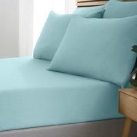 Catherine Lansfield So Soft Easy Iron Super King Fitted Sheet Duck egg Blue