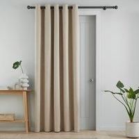 Catherine Lansfield Wilson Blackout Thermal Eyelet Curtains Or DoorPanel Natural