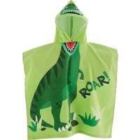 Catherine Lansfield Kids Dinosaur Hooded Towel Poncho 60x120cm Green