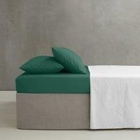 Catherine Lansfield Easy Iron Percale Combed Extra Deep Double Fitted Sheet Dark Green