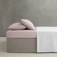 Catherine Lansfield Easy Iron Percale Combed Extra Deep Super King Fitted Sheet Blush Pink