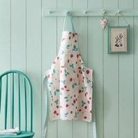 Catherine Lansfield Kitchen Strawberry Garden 70x80cm Apron Cream/Red