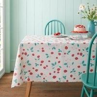 Catherine Lansfield Dining Strawberry Garden 137x229cm Table Cloth Cream/Red