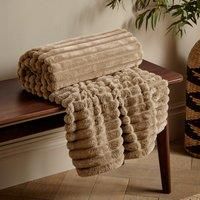 Catherine Lansfield Cosy Ribbed Throw - Green
