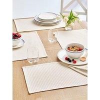 Very Home Set Of 4 Striped Placemats
