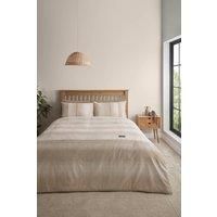 Catherine Lansfield Denim King Duvet Cover Set with Pillowcases Natural