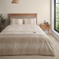 Catherine Lansfield Denim Single Duvet Cover Set with Pillowcase Natural
