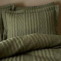 Pineapple Elephant Tamba Jersey Stripe Olive Oxford Pillowcase Pair