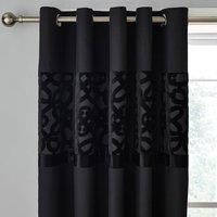Catherine Lansfield Lattice Cut Velvet Eyelet Curtains