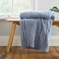 Bianca Cable Knit Throw 150 X 200Cm- Grey