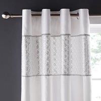 Catherine Lansfield Deco Sequin Luxury Duvet Cover Bedroom Collection White