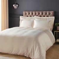 Catherine Lansfield Deco Sequin Champagne Duvet Cover Set