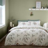 Catherine Lansfield Mistletoe Robins Christmas Duvet Cover Set