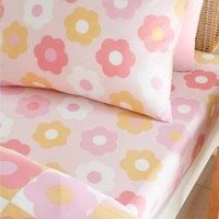 Catherine Lansfield Retro Daisy Single Fitted Sheet Pink